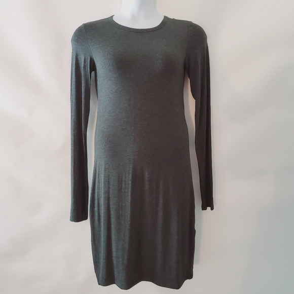 American Tall Viscose Blend Long Sleeve Dress Size Large Tall Charcoal Gray NEW - Picture 1 of 15